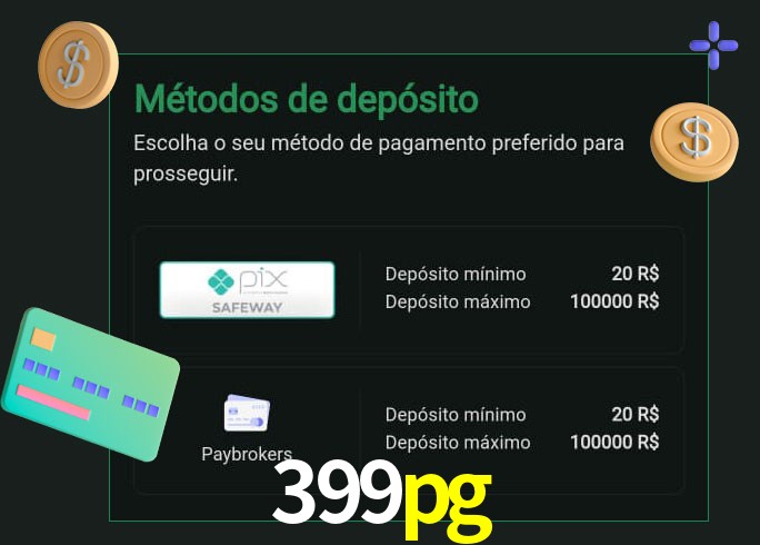 O cassino 399pg oferece uma grande variedade de métodos de pagamento